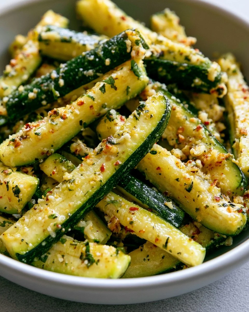 Air Fryer Lemon Parmesan Zucchini - Nourished by Nic