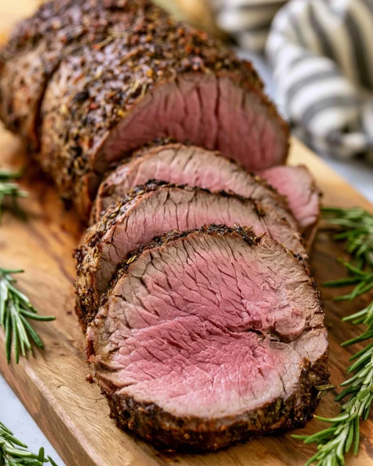 Deliciously cooked Air Fryer Roast Beef served on a plate