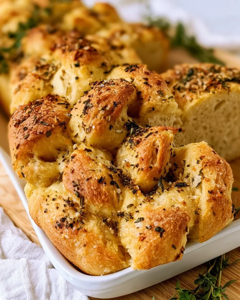 Delicious homemade Crockpot Focaccia bread served warm.