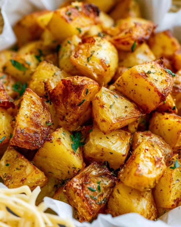 Crispy diced potatoes cooked in an air fryer for a healthy side dish