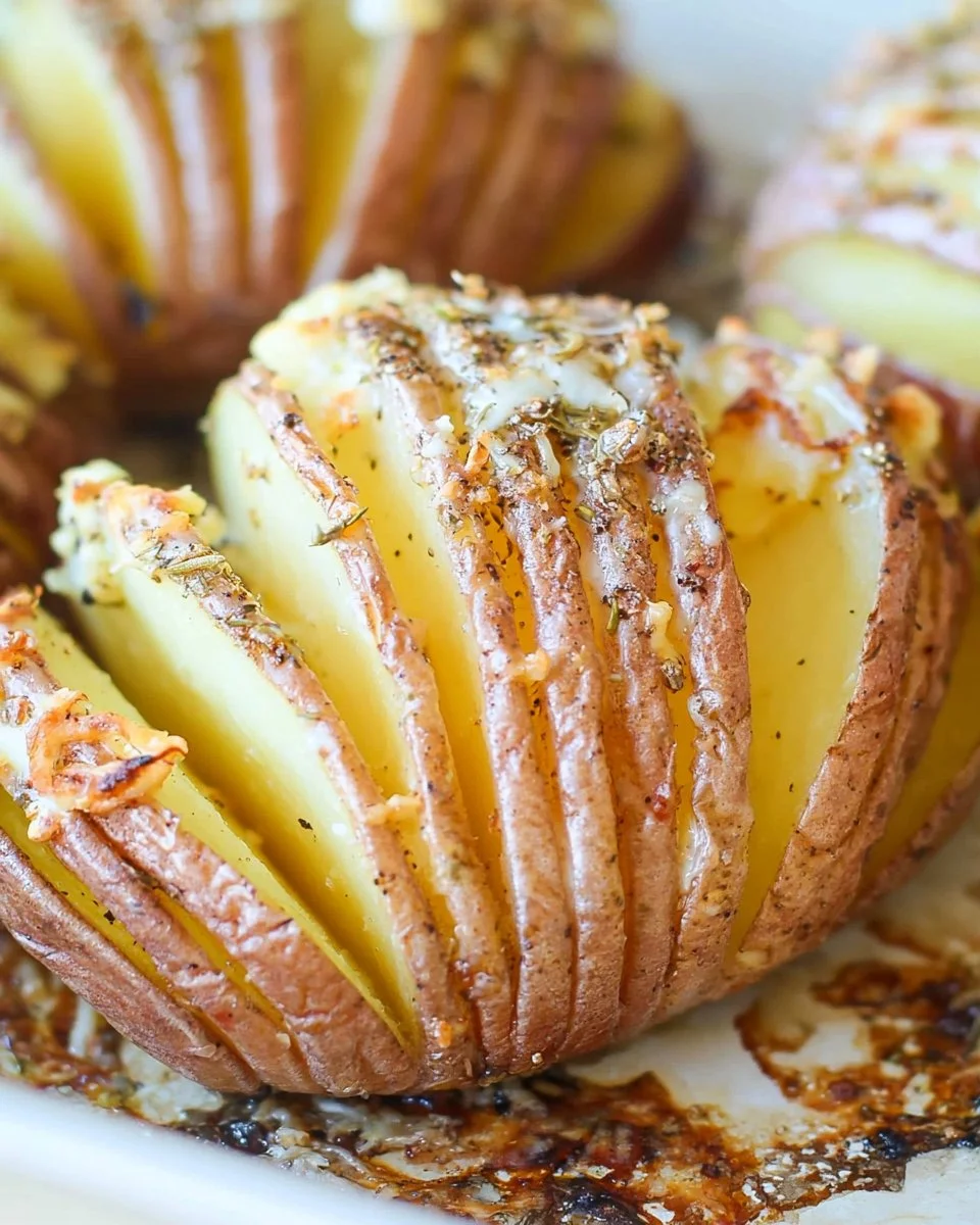 Hasselback Potatoes Recipe (Baked Potato Fans with Cheese)