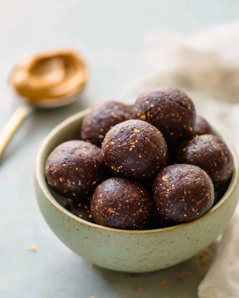 Homemade Peanut Butter Energy Balls with oats and chocolate chips