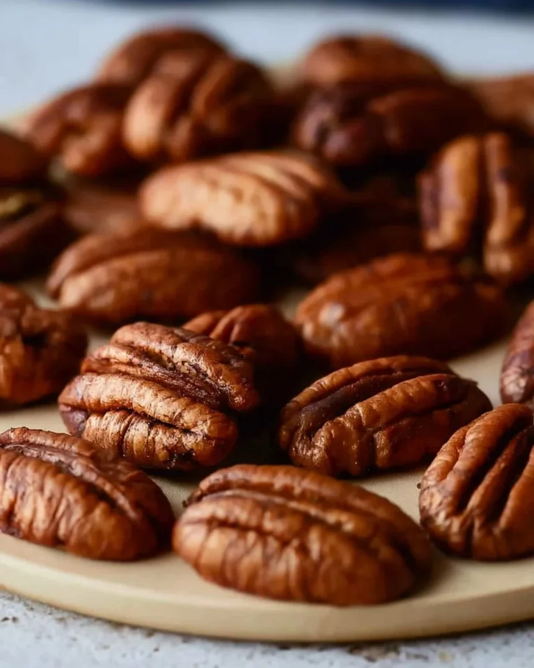 Delicious roasted pecans made in an air fryer for a quick and healthy snack.