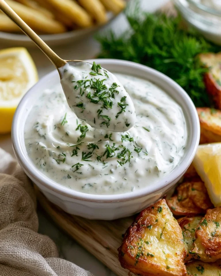 Creamy Vegan Ranch Dressing in a bowl with fresh herbs and veggie dips