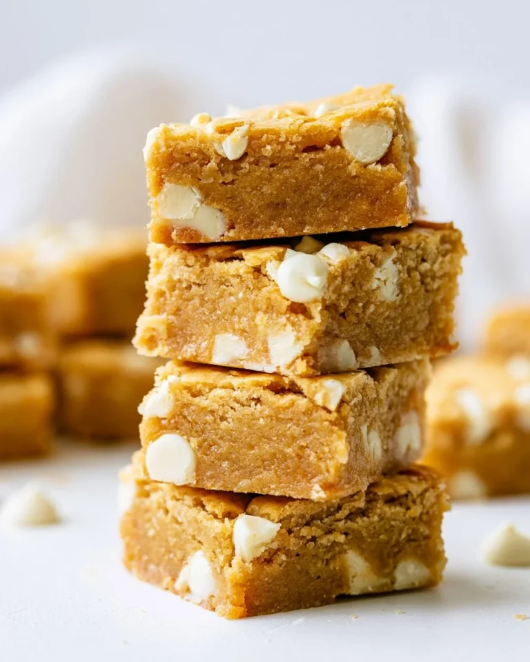 Delicious homemade blondies baked to perfection