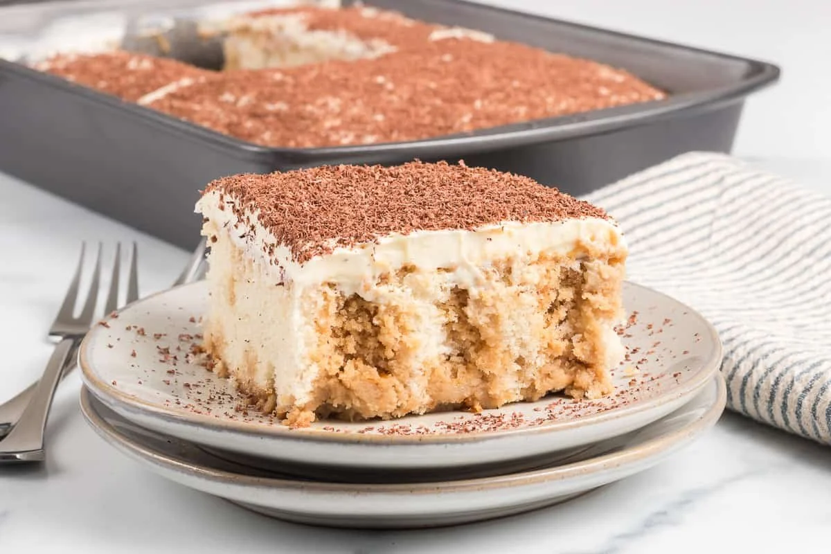Easy Tiramisu Poke Cake