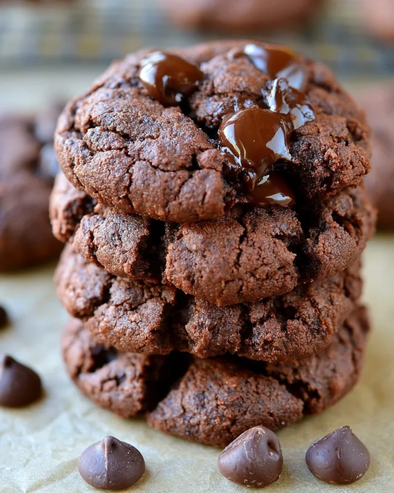 No butter chocolate truffle cookies on a plate ready to be enjoyed.