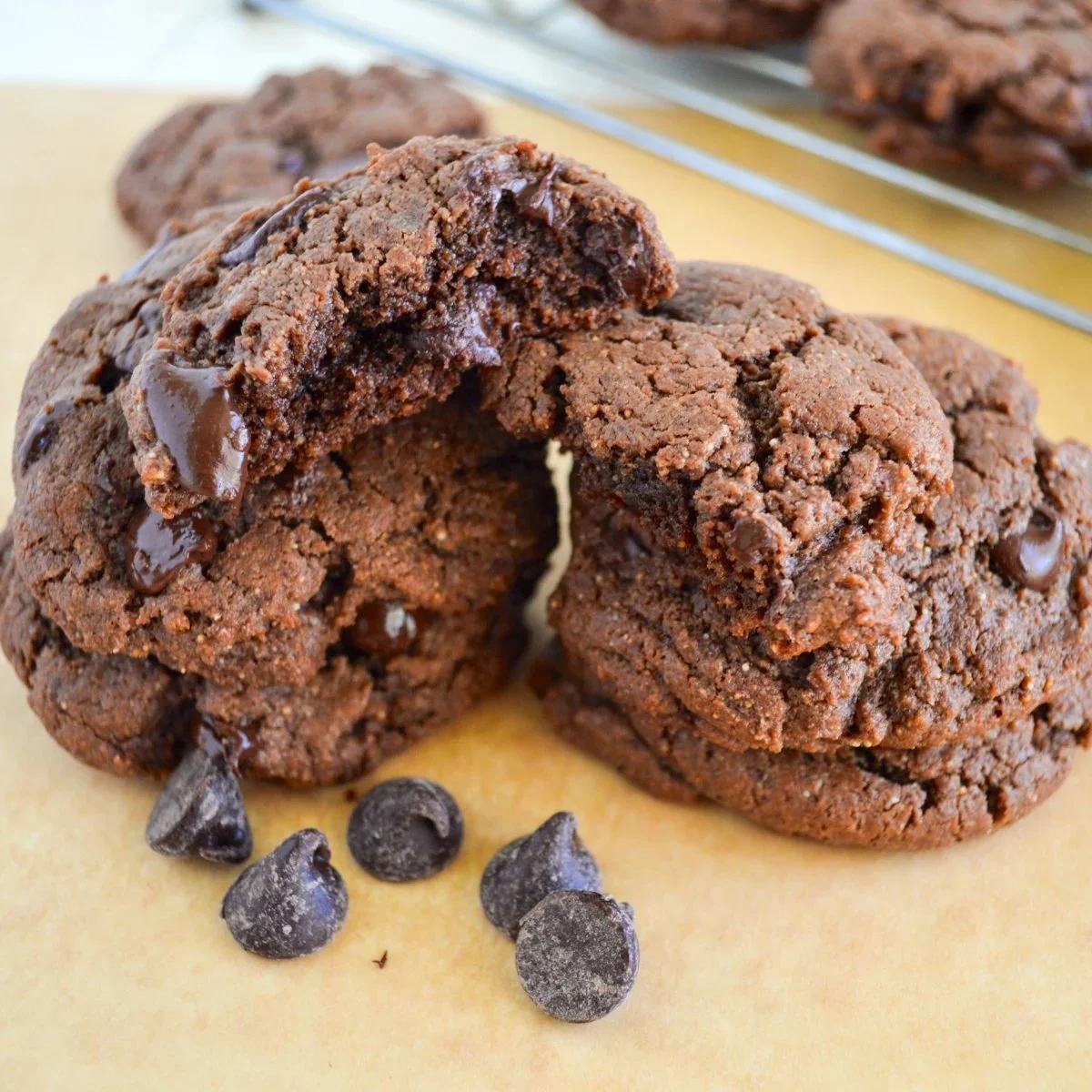No Butter Chocolate Truffle Cookies (Grain Free, Dairy Free)