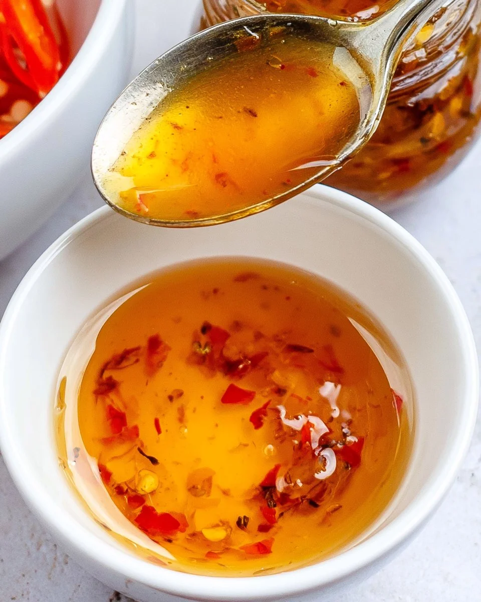 Bottle of Rachel's Sweet Chili Sauce, showcasing its rich color and texture